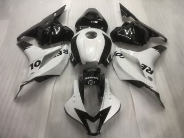 09-12 Blanco / Negro Repsol Liso Honda CBR600RR Carenados Moto