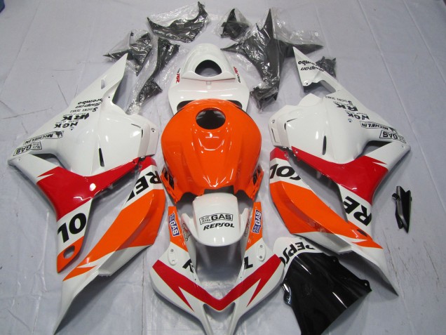 09-12 Blanco & Rojo Repsol Honda CBR600RR Carenados Moto 09-12 Blanco & Rojo Repsol Honda CBR600RR Carenados Moto