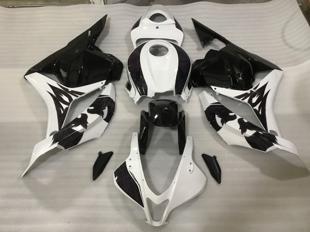 09-12 Negro / Blanco Personalizado Honda CBR600RR Carenados Moto 09-12 Negro / Blanco Personalizado Honda CBR600RR Carenados Moto