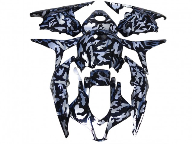 09-12 Nieve Plateada Camuflaje Honda CBR600RR Carenados Moto