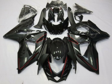 09-16 Plata Negro & Rojo Suzuki GSXR 1000 Carenados Moto