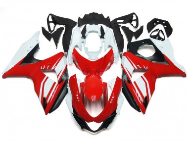 09-16 Rojo Brillante Con Estilo Negro Suzuki GSXR 1000 Carenados Moto