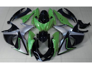 09-16 Verde Plata & Negro Suzuki GSXR 1000 Carenados Moto