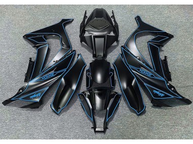 11-15 Forro Negro Mate & Azul Kawasaki ZX10R Carenados Moto