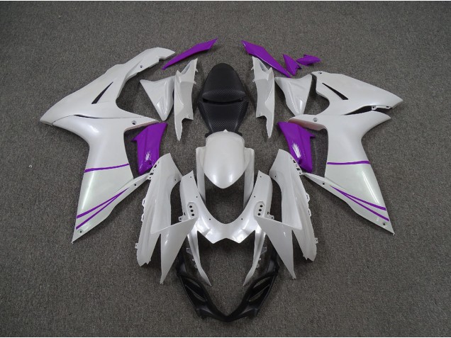 11-24 Blanco Perla & Morado Suzuki GSXR 600-750 Carenados Moto 11-24 Blanco Perla & Morado Suzuki GSXR 600-750 Carenados Moto