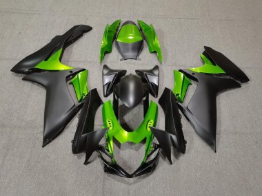 11-24 Negro Mate & Verde Suzuki GSXR 600-750 Carenados Moto