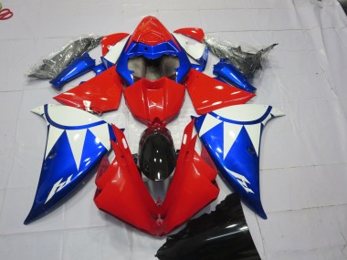 12-14 Rojo Azul & Blanco Yamaha R1 Carenados Moto