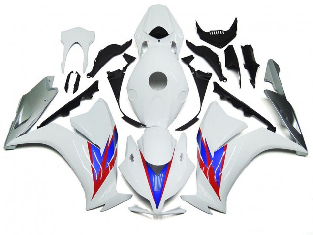 12-16 Blanco Brillo & Plata Honda CBR1000RR Carenados Moto 12-16 Blanco Brillo & Plata Honda CBR1000RR Carenados Moto