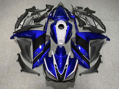 15-18 Azul Blanco & Negro Yamaha R3 Carenados Moto