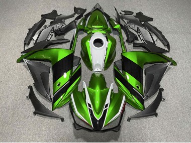 15-18 Verde Blanco & Negro Yamaha R3 Carenados Moto