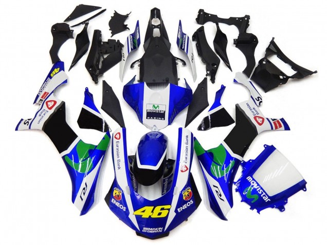 15-19 Azul & Blanco 46 Yamaha R1 Carenados Moto 15-19 Azul & Blanco 46 Yamaha R1 Carenados Moto