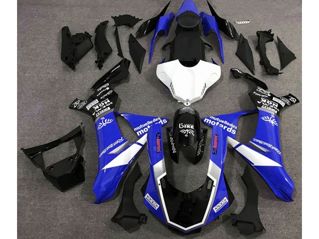 15-19 Estilo De Logotipo Azul Brillante Yamaha R1 Carenados Moto