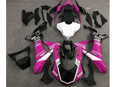 15-19 Estilo De Logotipo Rosa Brillante Yamaha R1 Carenados Moto