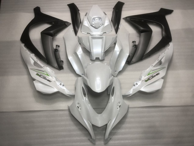 16-19 Blanco Perla & Verde Kawasaki ZX10R Carenados Moto 16-19 Blanco Perla & Verde Kawasaki ZX10R Carenados Moto