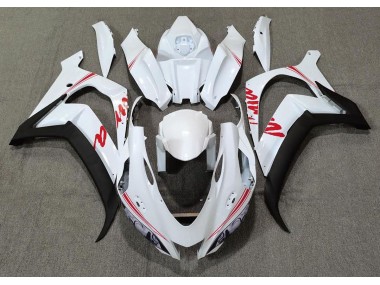 16-19 Logotipos En Blanco Perla & Rojo Kawasaki ZX10R Carenados Moto