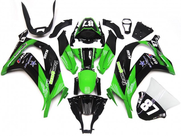 16-19 Verde & Negro Kawasaki ZX10R Carenados Moto 16-19 Verde & Negro Kawasaki ZX10R Carenados Moto