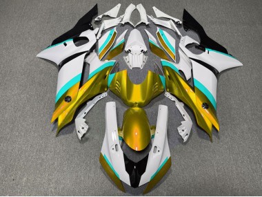 17-21 Brillo Dorado & Azul Claro Yamaha R6 Carenados Moto