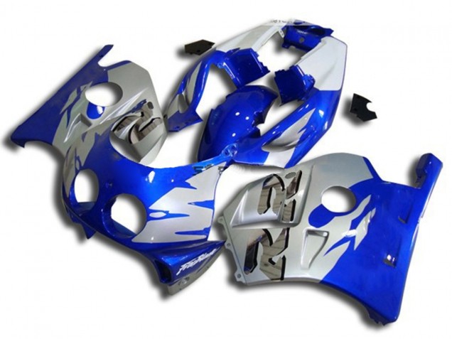 90-98 Azul Plata & Blanco Honda CBR250RR Carenados Moto 90-98 Azul Plata & Blanco Honda CBR250RR Carenados Moto