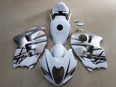 97-07 Blanco & Plata Brillante Suzuki GSXR 1300 Carenados Moto
