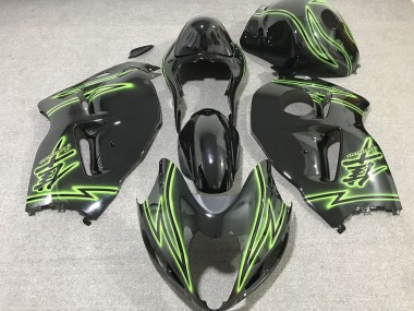 97-07 Rayo Negro & Verde Suzuki GSXR 1300 Carenados Moto