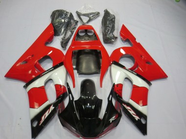 98-02 Rojo Blanco & Negro Yamaha R6 Carenados Moto