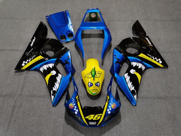 98-02 Tiburón Azul & Amarillo Yamaha R6 Carenados Moto