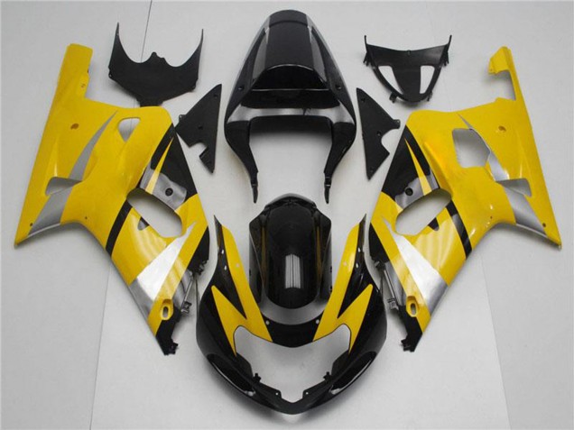 Carenado Moto Suzuki GSXR 600/750 2001-2003 - Amarillo Plata Negro Brillante