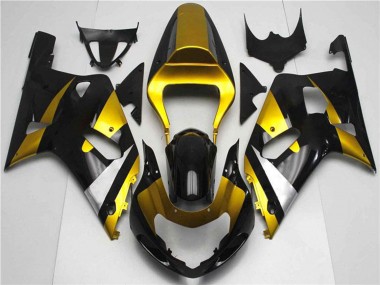Carenado Moto Suzuki GSXR 600/750 2001-2003 - Oro Plata Negro Brillante