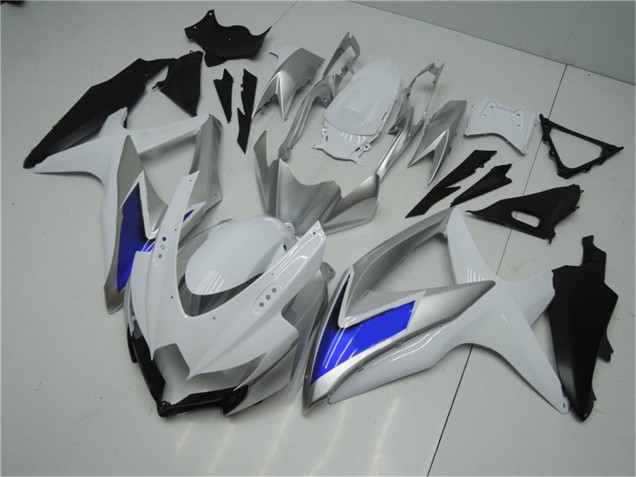 Carenado Moto Suzuki GSXR 600/750 2008-2010 - Plata Blanco Azul Negro