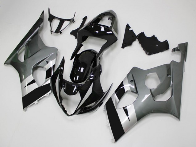 Carenado Moto Suzuki GSXR 1000 2003-2004 - Negro Brillante Plata Gris