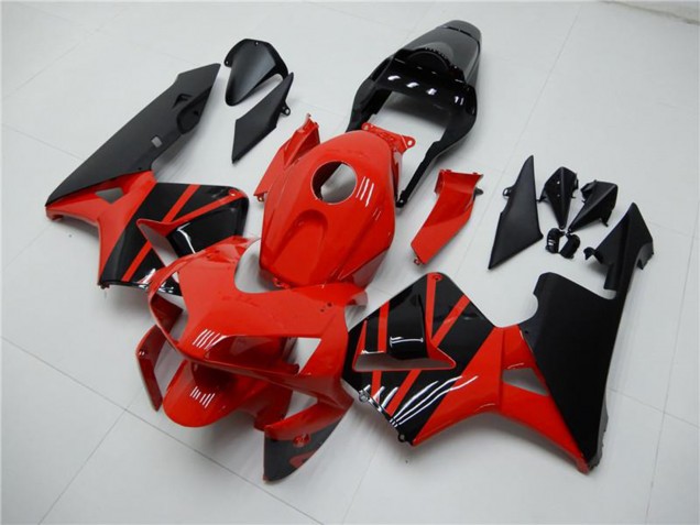 Carenado Moto Honda CBR600RR 2003-2004 - Rojo Negro Brillante OEM Estilo