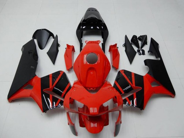 Carenado Moto Honda CBR600RR 2003-2004 - Rojo Negro Brillante OEM Estilo