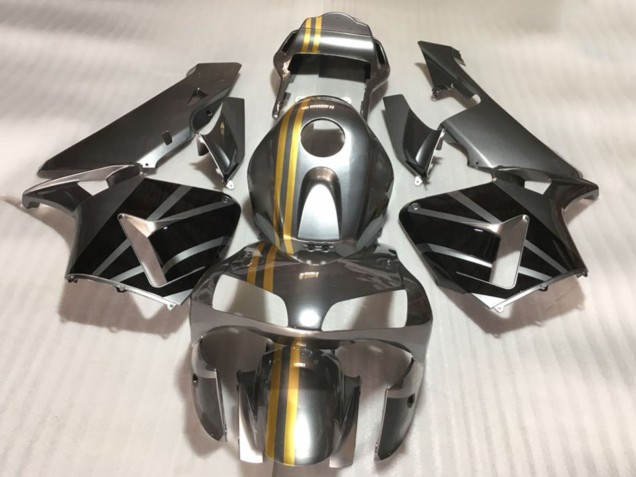 Carenado Moto Honda CBR600RR 2003-2004 - Plata Oro Negro Brillante