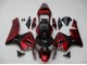 Carenado Moto Honda CBR600RR 2003-2004 - Rojo Negro Mate Raya