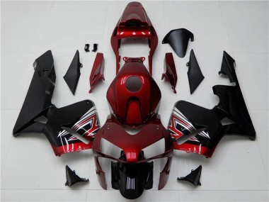 Carenados Moto Honda CBR600RR 2003-2004 - Rojo Plata Negro Brillante