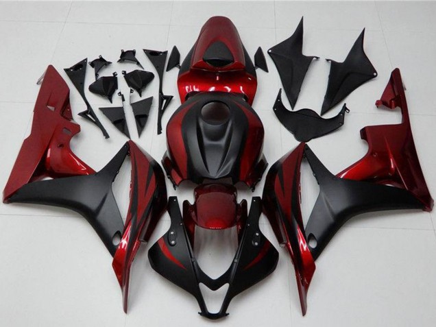Kits Carenados Moto Honda CBR600RR 2007-2008 - Rojo Negro Mate