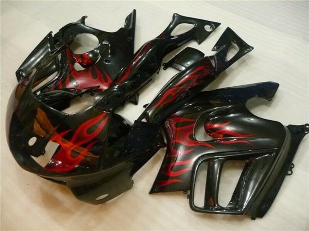 Carenado Moto Honda CBR600 F3 1995-1996 - Negro Brillante Rojo Llama