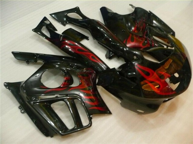 Carenado Moto Honda CBR600 F3 1995-1996 - Negro Brillante Rojo Llama