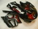 Carenado Moto Honda CBR600 F3 1995-1996 - Negro Brillante Rojo Llama