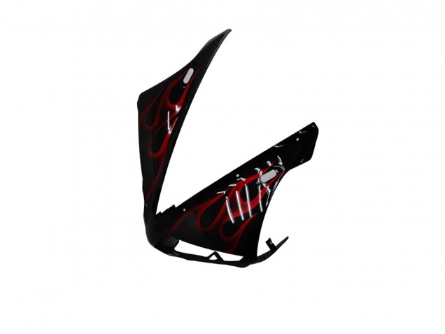 Carenado Moto Yamaha YZF R1 2004-2006 - Negro Brillante Rojo Llama