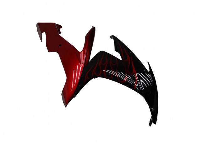 Carenado Moto Yamaha YZF R1 2004-2006 - Negro Brillante Rojo Llama