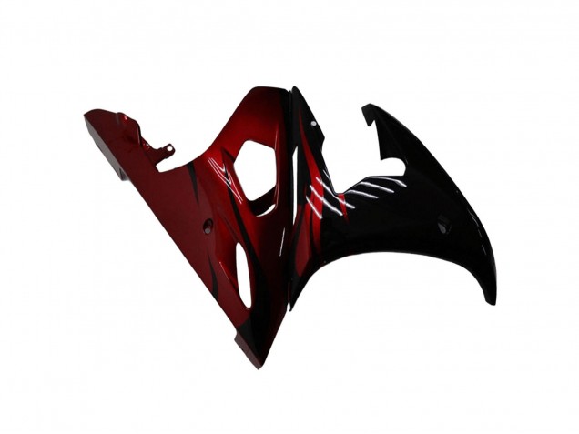 Kits Carenados Moto Yamaha YZF R6 2003-2004 - Negro Brillante Rojo
