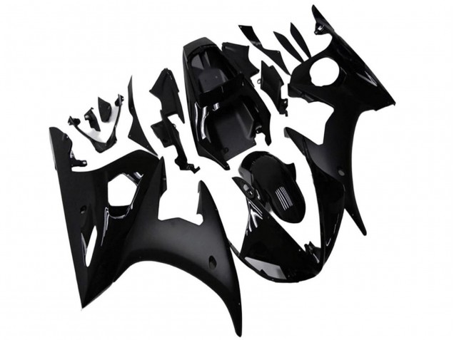 Carenado Moto Yamaha YZF R6 2003-2004 - Negro Brillante Negro Mate