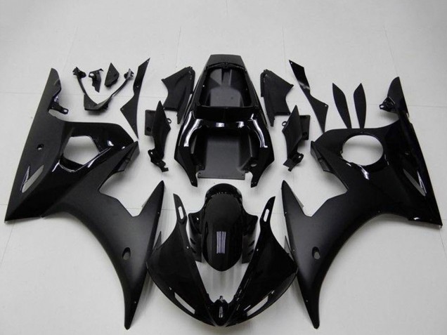 Carenado Moto Yamaha YZF R6 2003-2004 - Negro Brillante Negro Mate