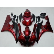 Kits Carenados Moto Yamaha YZF R6 2006-2007 - Rojo Negro Mate