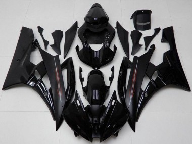 Kits Carenados Moto Yamaha YZF R6 2006-2007 - Negro Brillante Negro Mate