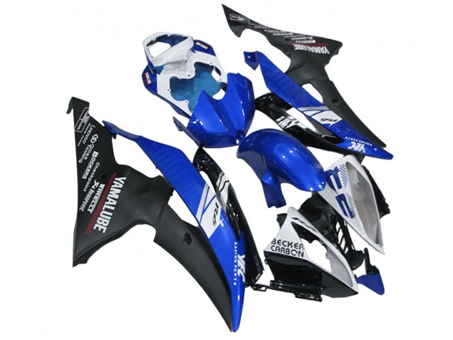 Carenado Moto Yamaha YZF R6 2008-2016 - Blanco Azul Negro Mate Yamalube