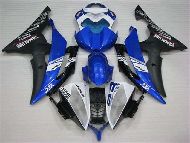 Carenado Moto Yamaha YZF R6 2008-2016 - Blanco Azul Negro Mate Yamalube