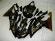 Carenado Moto Yamaha YZF R6 2008-2016 - Negro Brillante Oro Llama