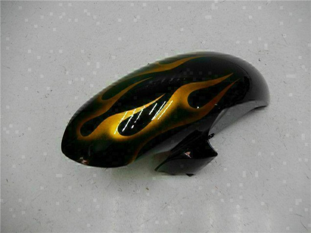 Carenado Moto Yamaha YZF R6 2008-2016 - Negro Brillante Oro Llama